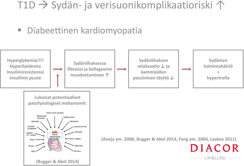 muodostuminen Sydänlihaksen relaksaatio ja kammioiden passiivinen täyttö Sydämen toimintahäiriö +