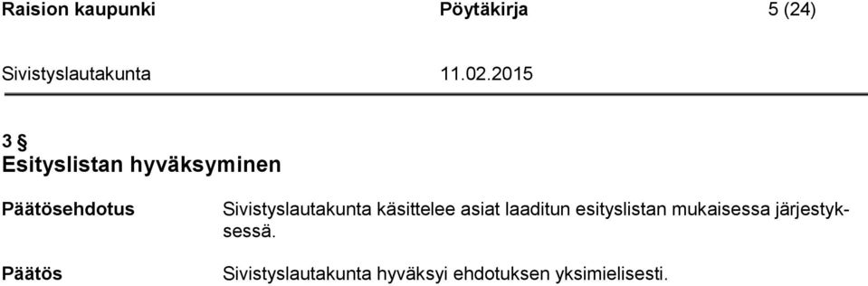 Sivistyslautakunta käsittelee asiat