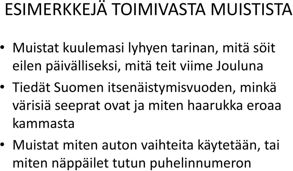 itsenäistymisvuoden, minkä värisiä seeprat ovat ja miten haarukka eroaa