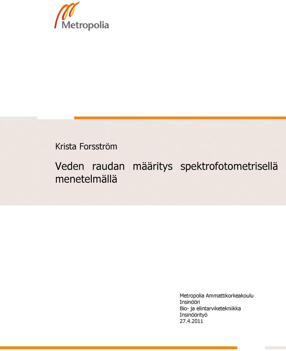 Metropolia Ammattikorkeakoulu Insinööri