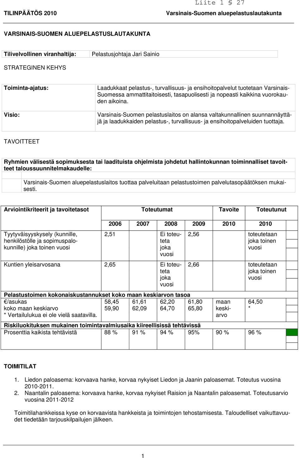 Varsinais-Suomen pelastuslaitos on alansa valtakunnallinen suunnannäyttäjä ja laadukkaiden pelastus-, turvallisuus- ja ensihoitopalveluiden tuottaja.