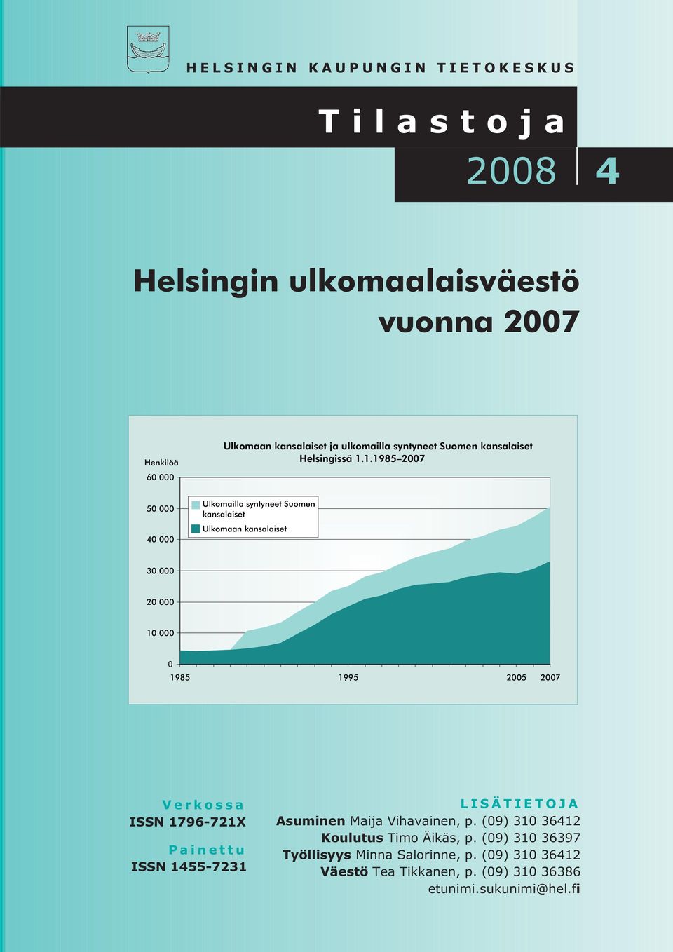 1.1985 27 5 4 Ulkomailla syntyneet Suomen kansalaiset Ulkomaan kansalaiset 3 2 1 1985 1995 25 27 Verkossa ISSN 1796-721X