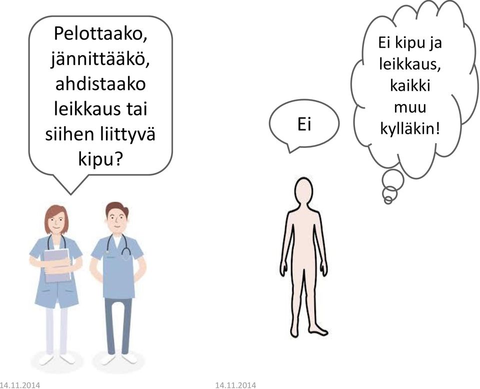 siihen liittyvä kipu?