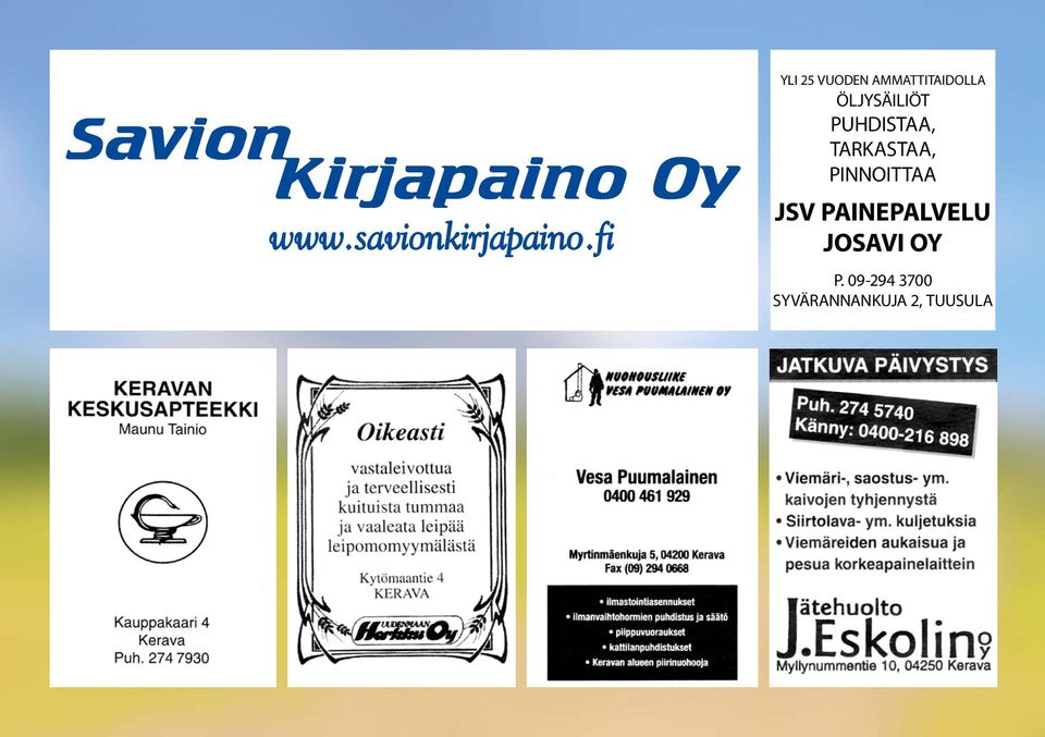 PINNOITTAA JSV PAINEPALVELU JOSAVI