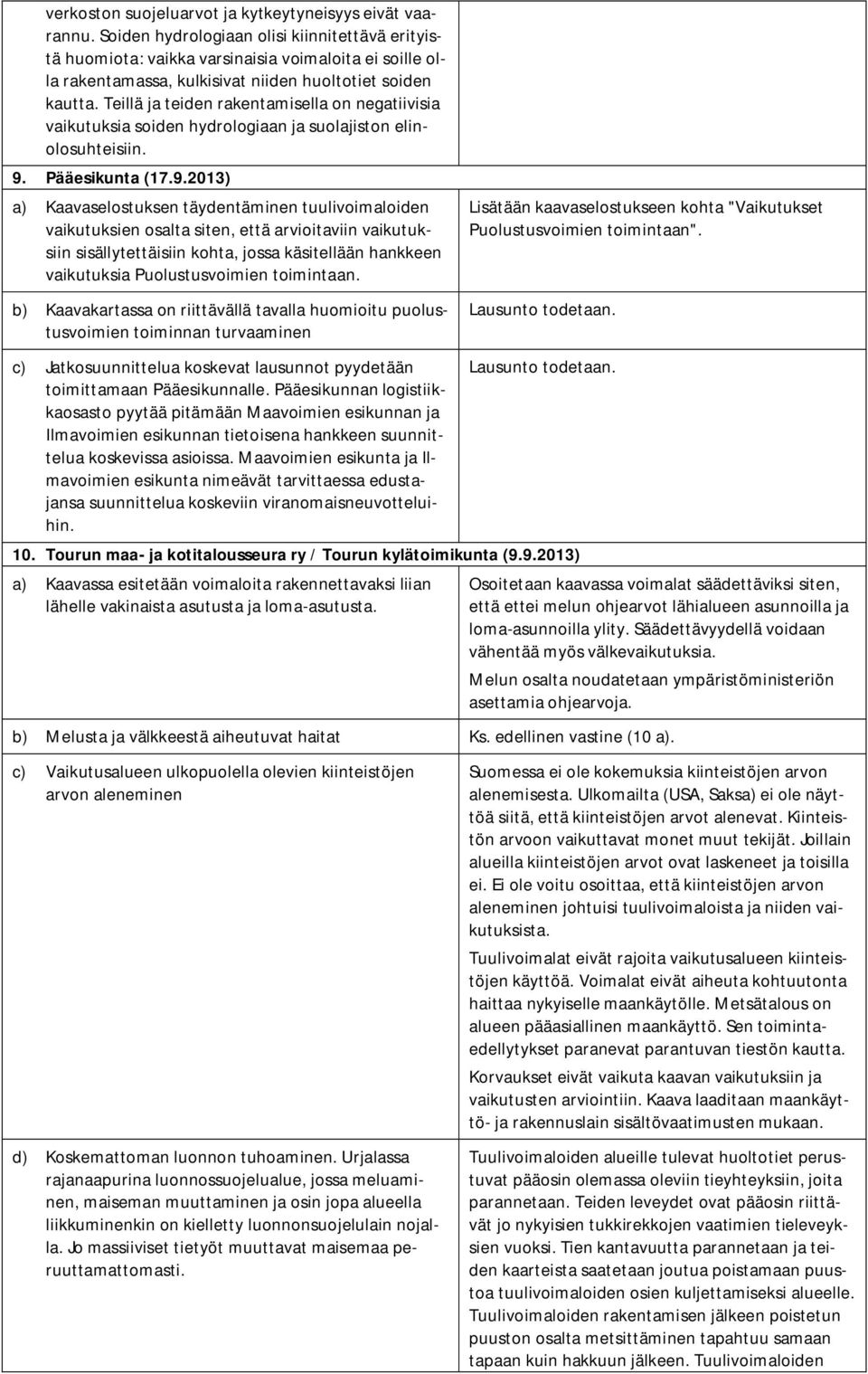 Teillä ja teiden rakentamisella on negatiivisia vaikutuksia soiden hydrologiaan ja suolajiston elinolosuhteisiin. 9.