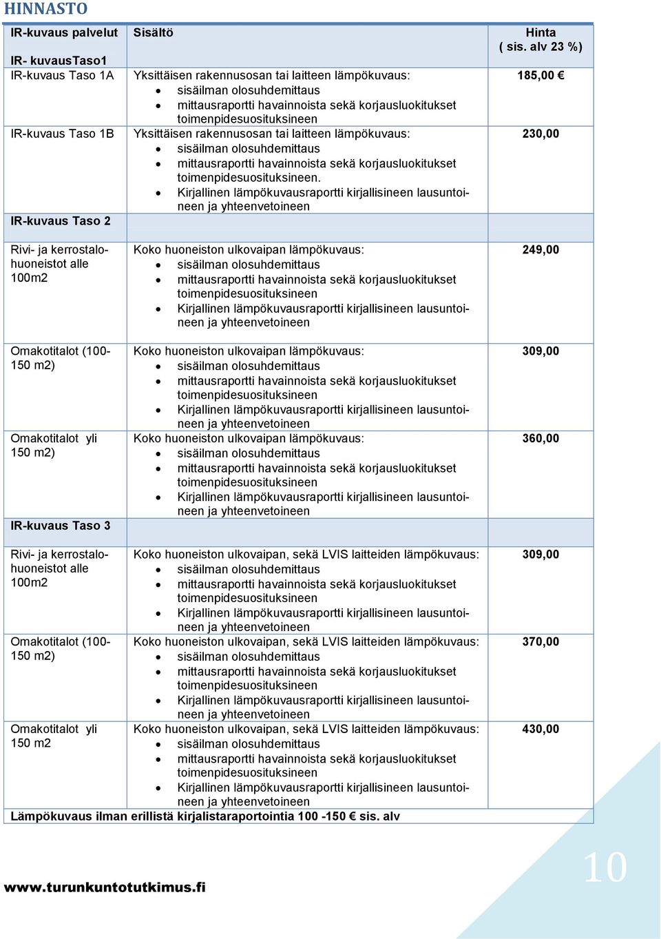 sisäilman olosuhdemittaus mittausraportti havainnoista sekä korjausluokitukset.