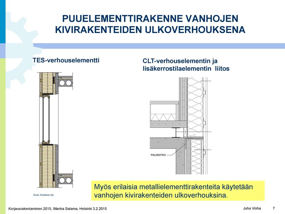 lisäkerrostilaelementin liitos Kuva: Koskisen Oy Myös erilaisia