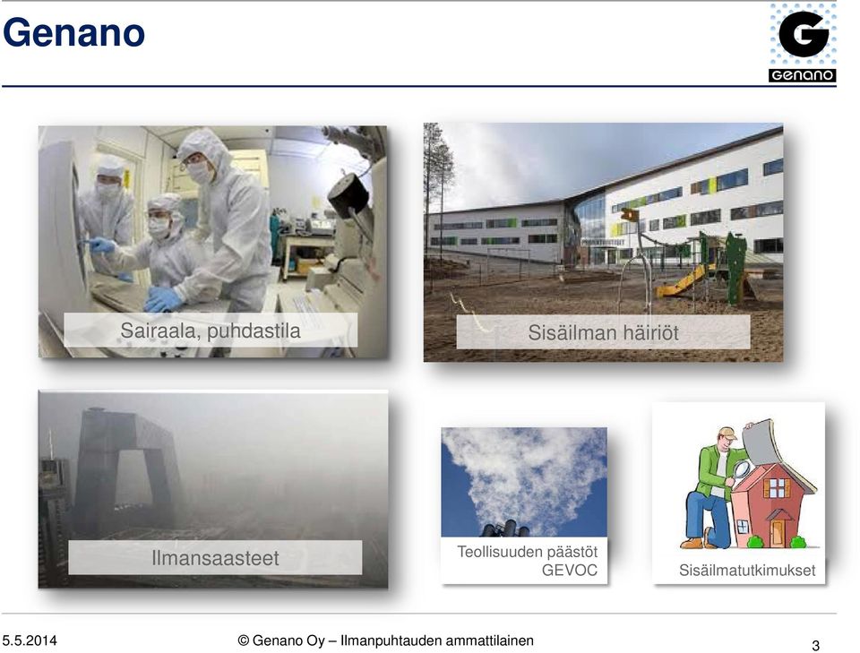 päästöt GEVOC Sisäilmatutkimukset 5.