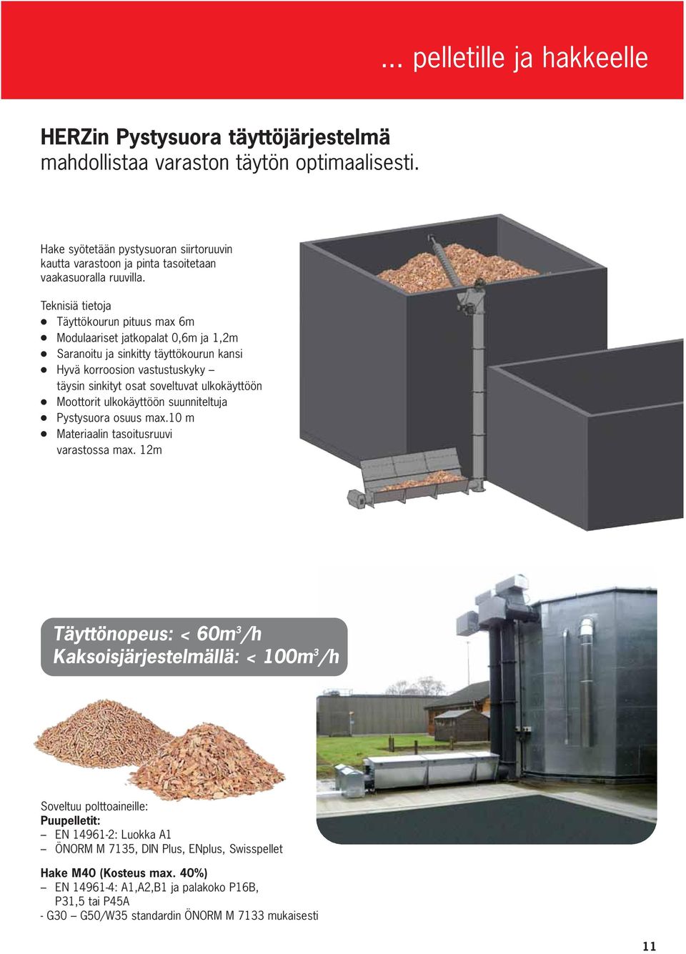 Teknisiä tietoja Täyttökourun pituus max 6m Modulaariset jatkopalat 0,6m ja 1,2m Saranoitu ja sinkitty täyttökourun kansi Hyvä korroosion vastustuskyky täysin sinkityt osat soveltuvat ulkokäyttöön