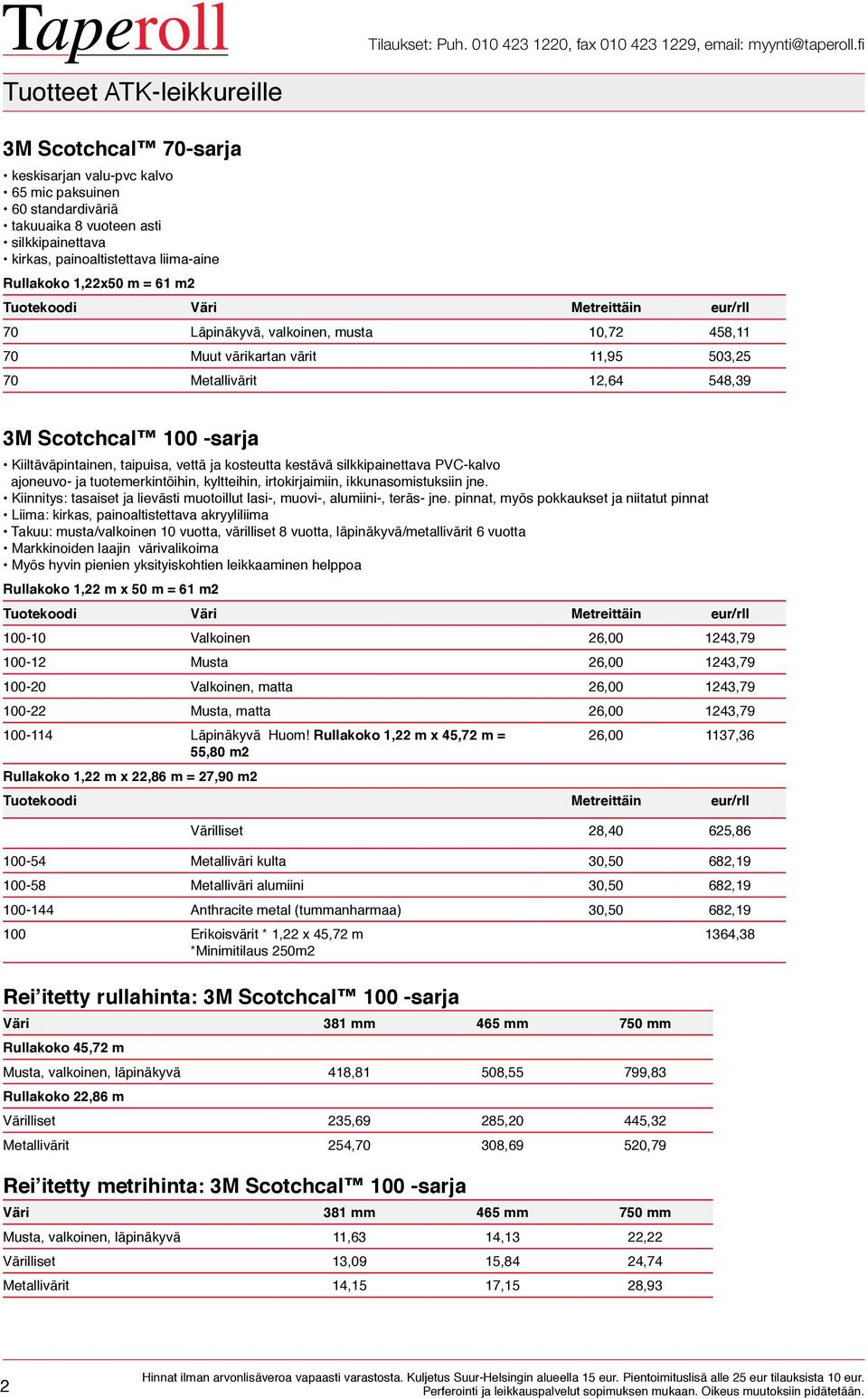 Kiiltäväpintainen, taipuisa, vettä ja kosteutta kestävä silkkipainettava PVC-kalvo ajoneuvo- ja tuotemerkintöihin, kyltteihin, irtokirjaimiin, ikkunasomistuksiin jne.