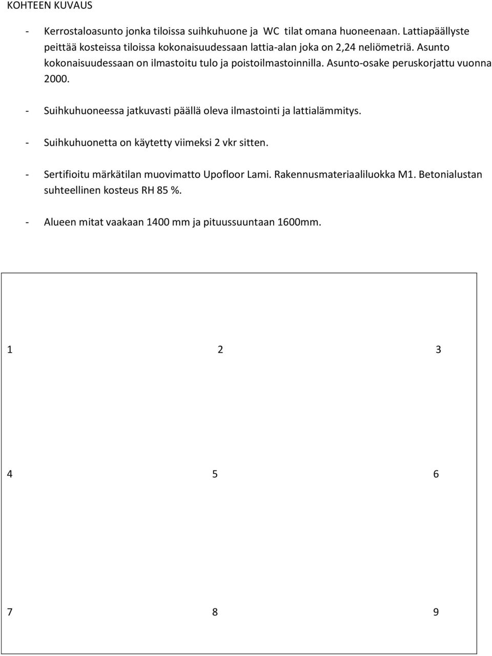 Asunto kokonaisuudessaan on ilmastoitu tulo ja poistoilmastoinnilla. Asunto-osake peruskorjattu vuonna 2000.