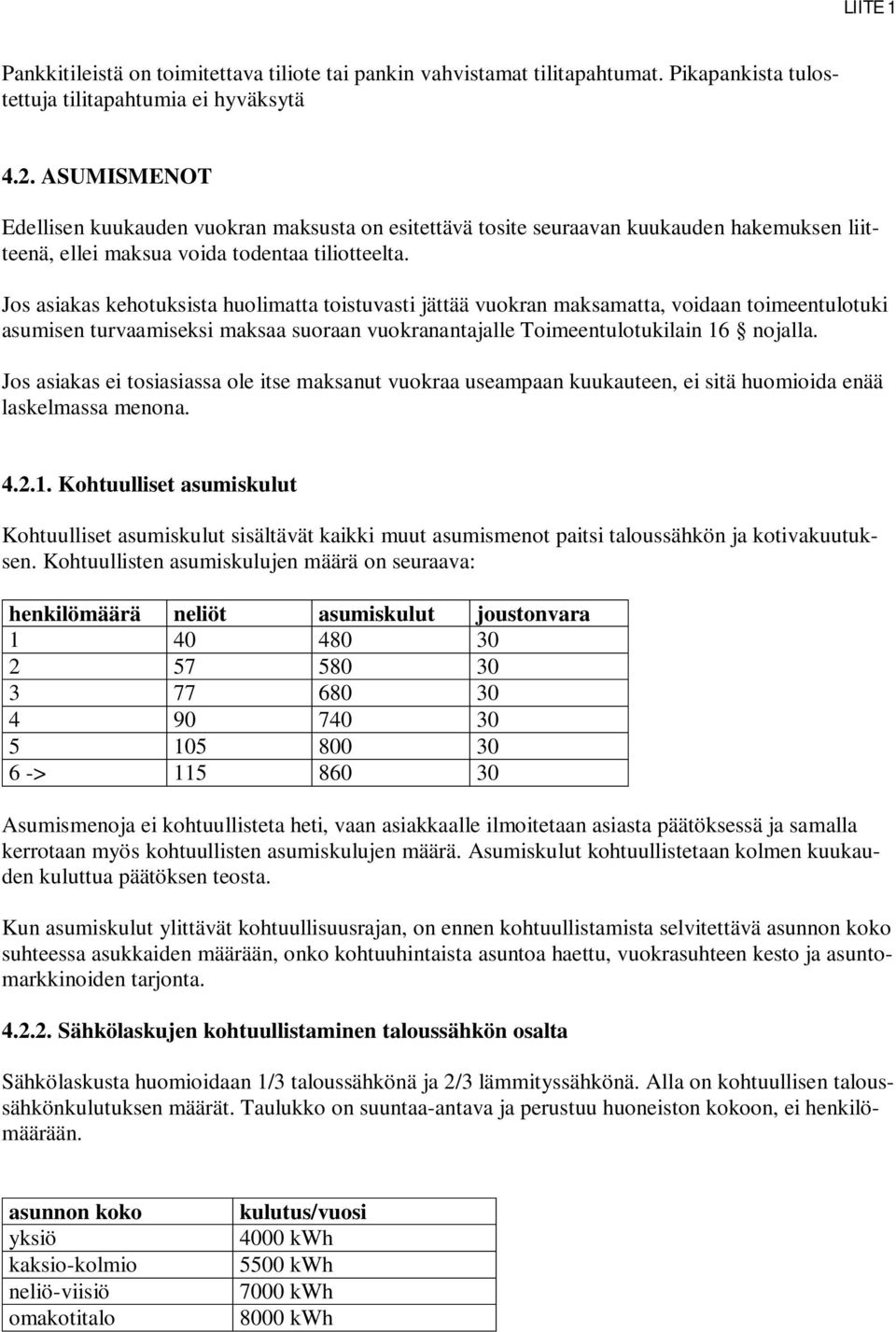 Jos asiakas kehotuksista huolimatta toistuvasti jättää vuokran maksamatta, voidaan toimeentulotuki asumisen turvaamiseksi maksaa suoraan vuokranantajalle Toimeentulotukilain 16 nojalla.