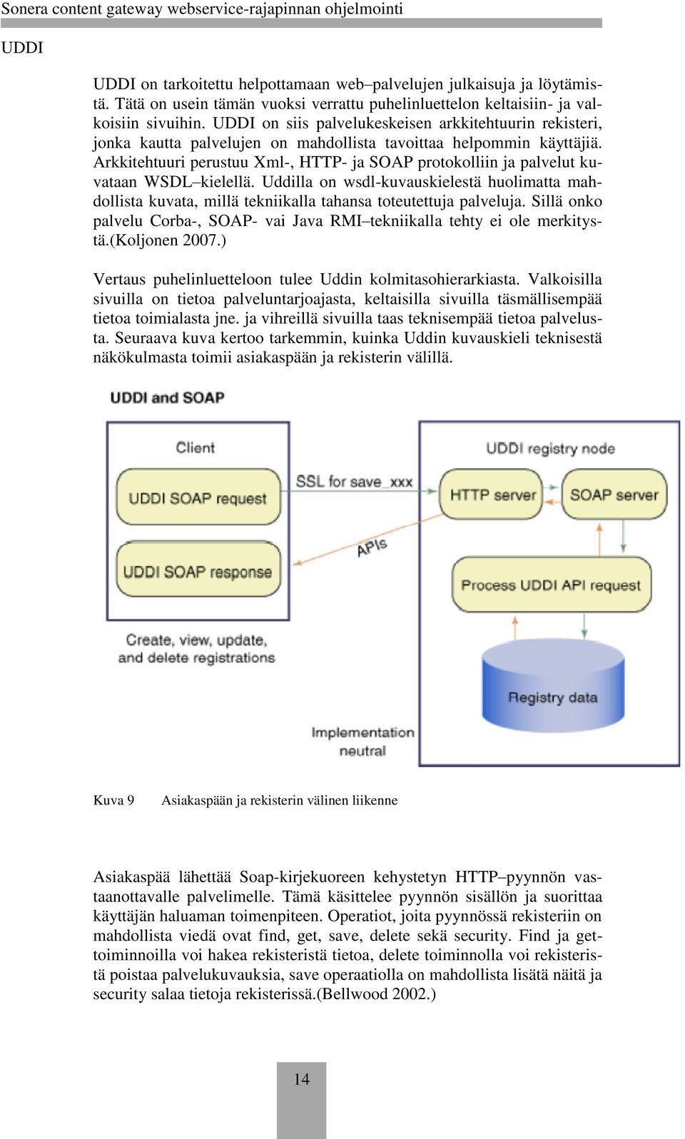 Arkkitehtuuri perustuu Xml-, HTTP- ja SOAP protokolliin ja palvelut kuvataan WSDL kielellä.