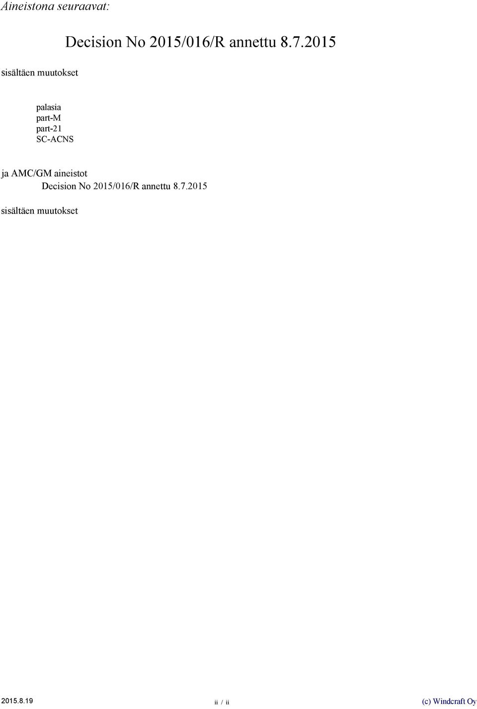 2015 palasia part-m part-21 SC-ACNS ja AMC/GM