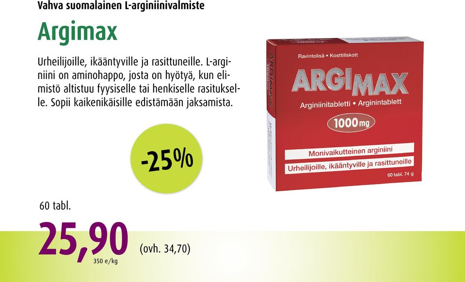 L-arginiini on aminohappo, josta on hyötyä, kun elimistö altistuu