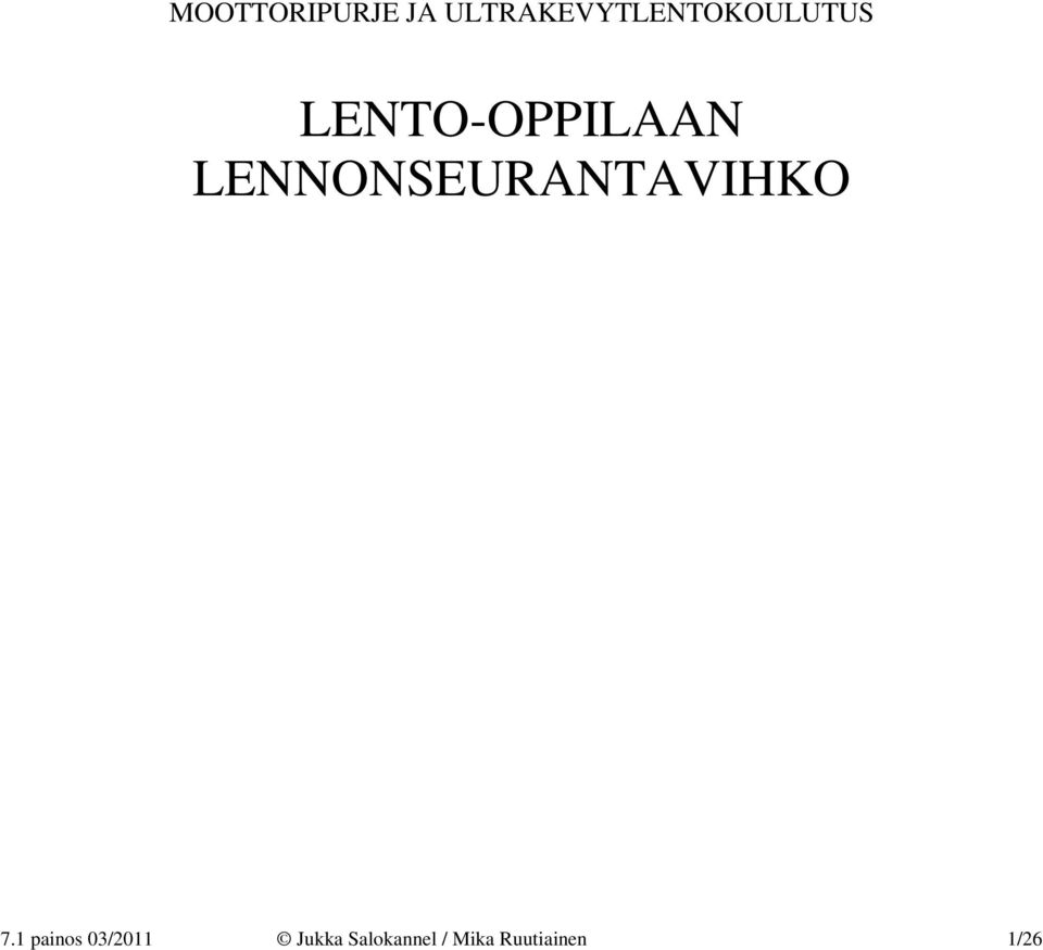LENTO-OPPILAAN