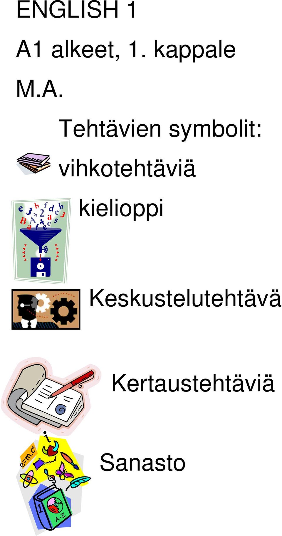 Tehtävien symbolit: