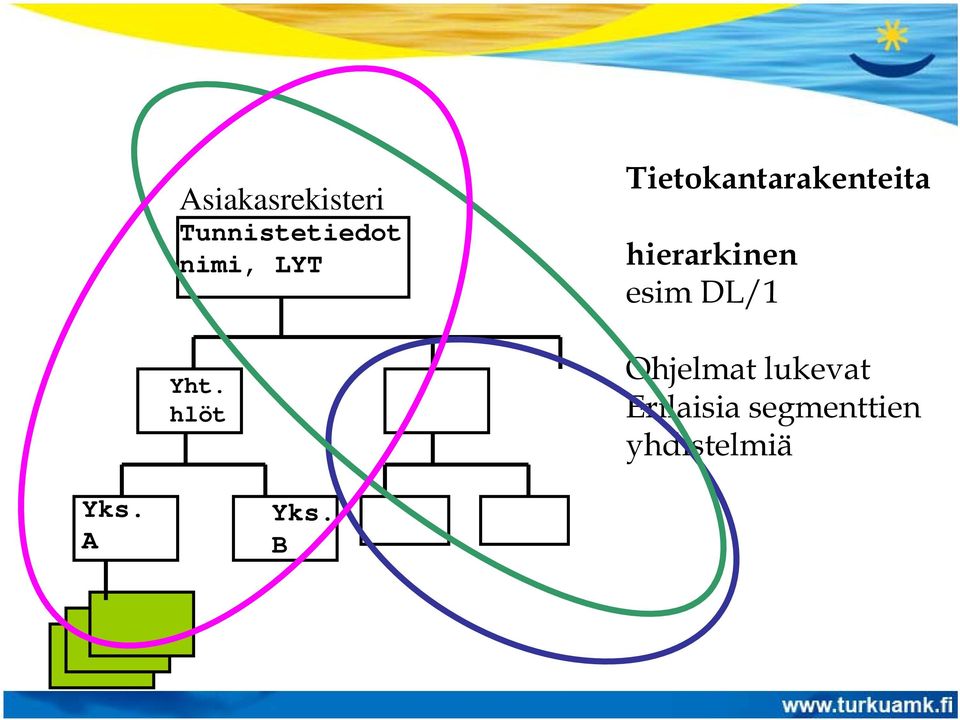 hlöt Tietokantarakenteita hierarkinen