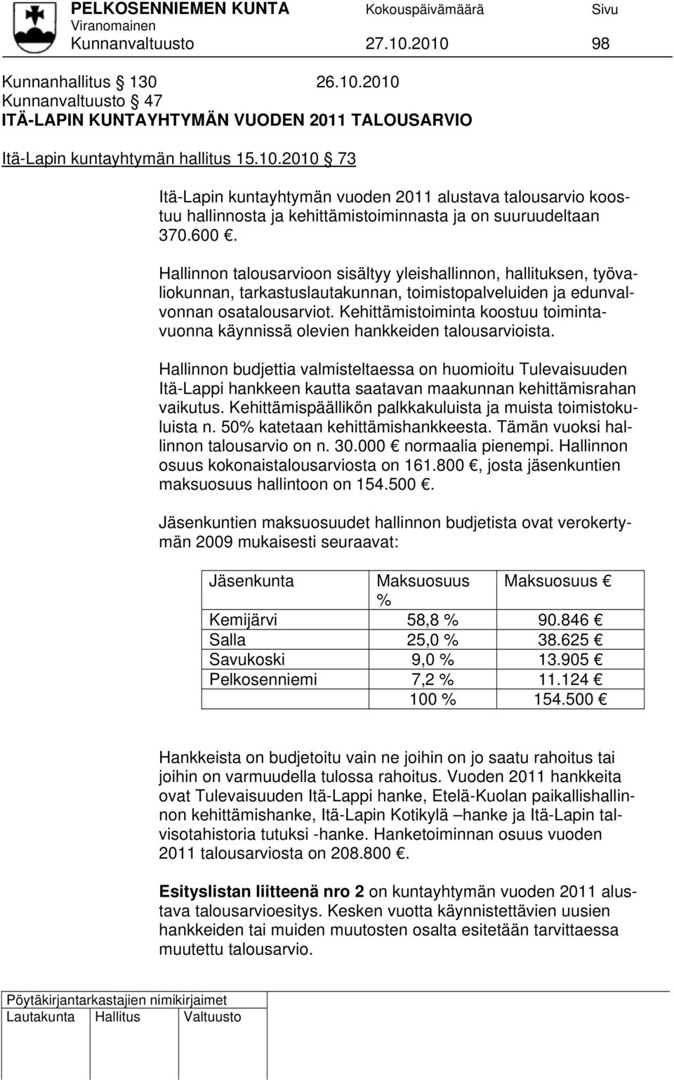 Kehittämistoiminta koostuu toimintavuonna käynnissä olevien hankkeiden talousarvioista.