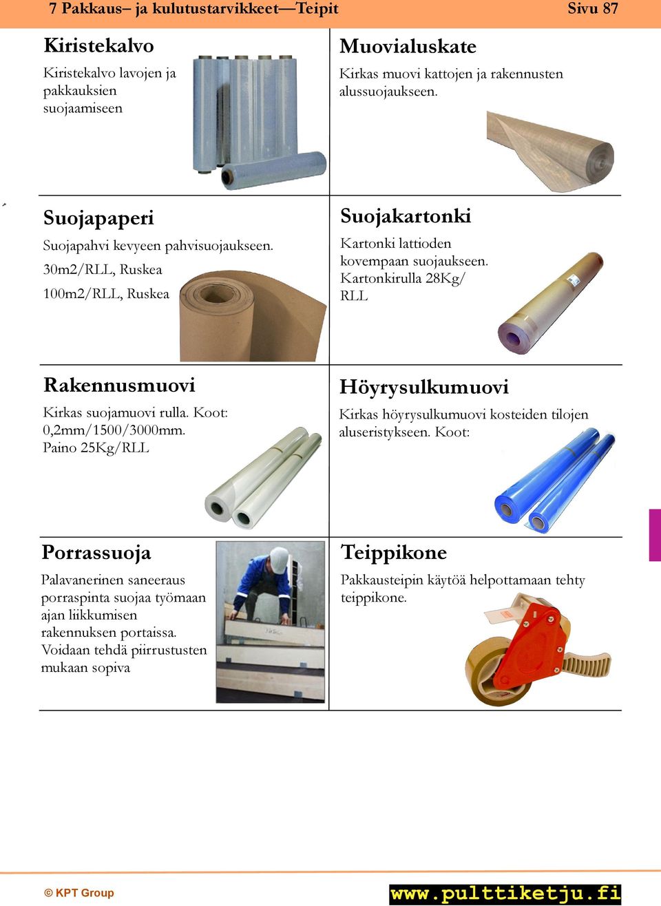 Kartonkirulla 28Kg/ RLL Rakennusmuovi Kirkas suojamuovi rulla. Koot: 0,2mm/1500/3000mm. Paino 25Kg/RLL Höyrysulkumuovi Kirkas höyrysulkumuovi kosteiden tilojen aluseristykseen.