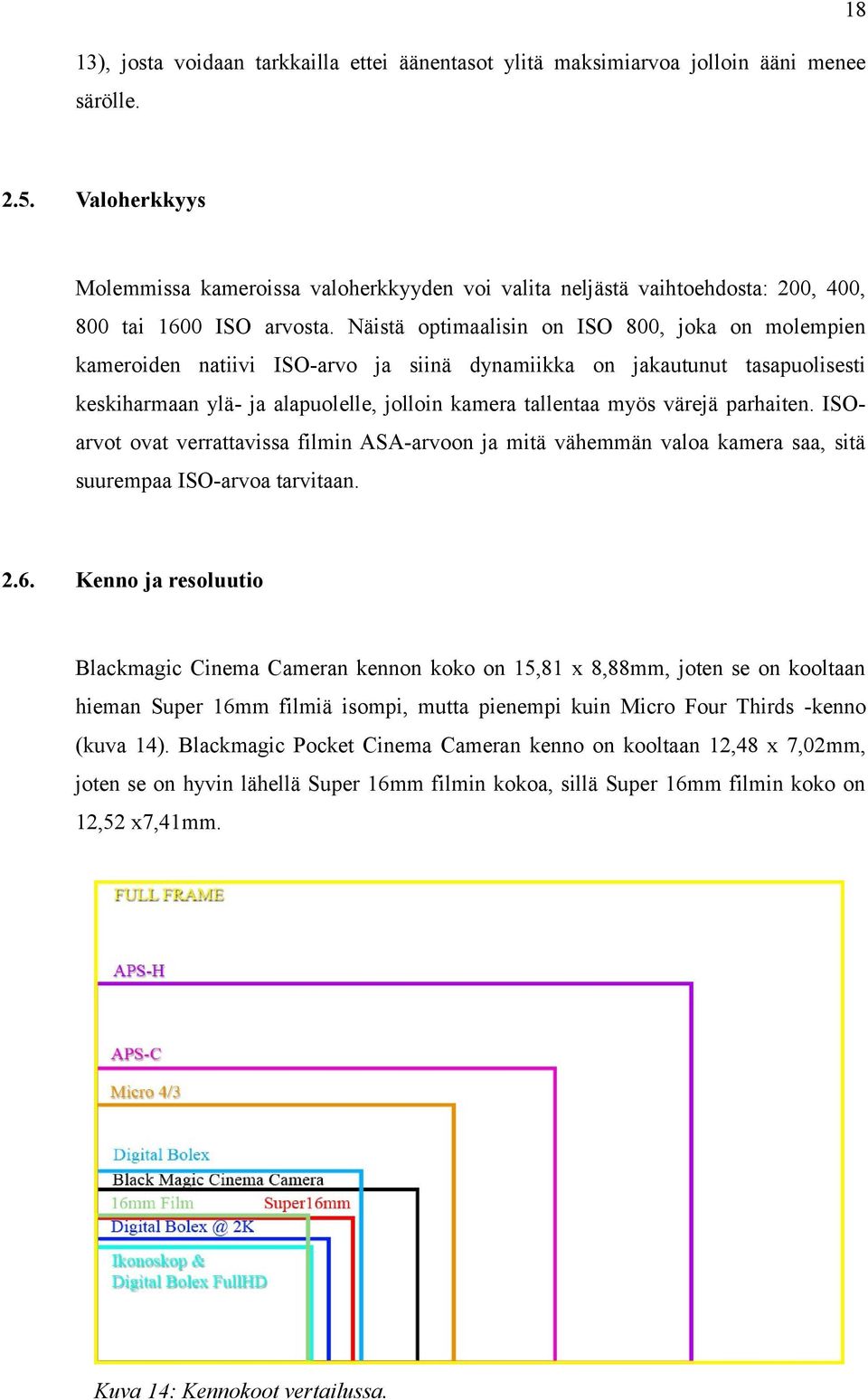 Näistä optimaalisin on ISO 800, joka on molempien kameroiden natiivi ISO-arvo ja siinä dynamiikka on jakautunut tasapuolisesti keskiharmaan ylä- ja alapuolelle, jolloin kamera tallentaa myös värejä