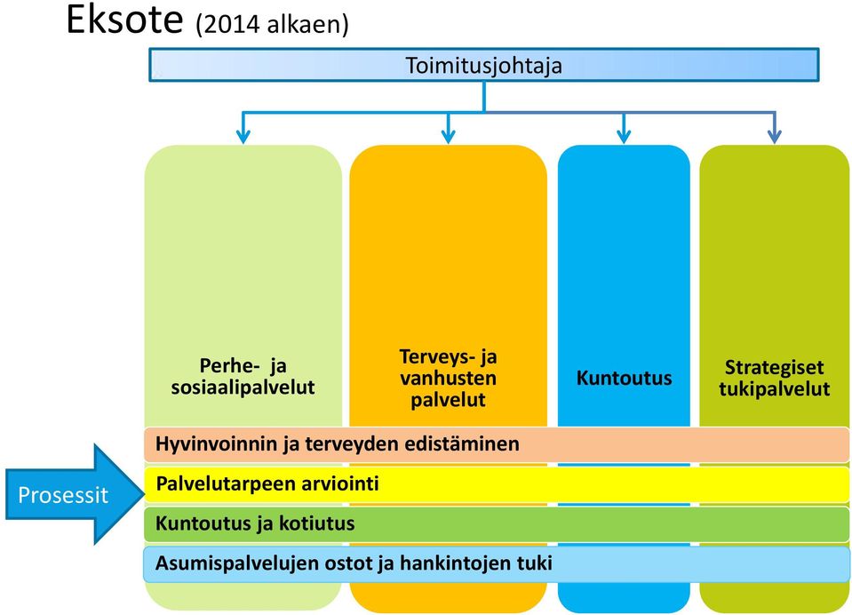 Prosessit Hyvinvoinnin ja terveyden edistäminen Palvelutarpeen
