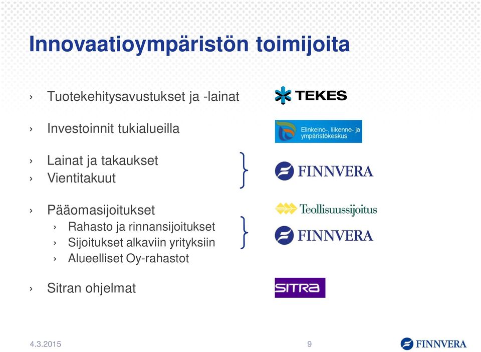 Vientitakuut Pääomasijoitukset Rahasto ja rinnansijoitukset