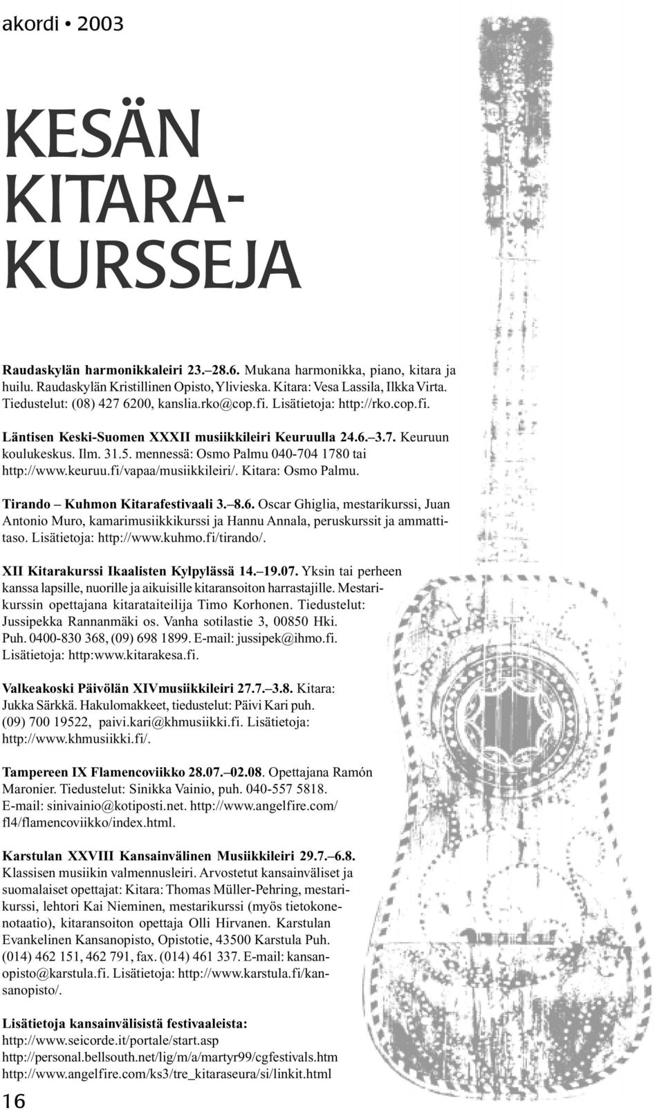 akordi 2003 akordi tampereen kitaraseura - PDF Free Download