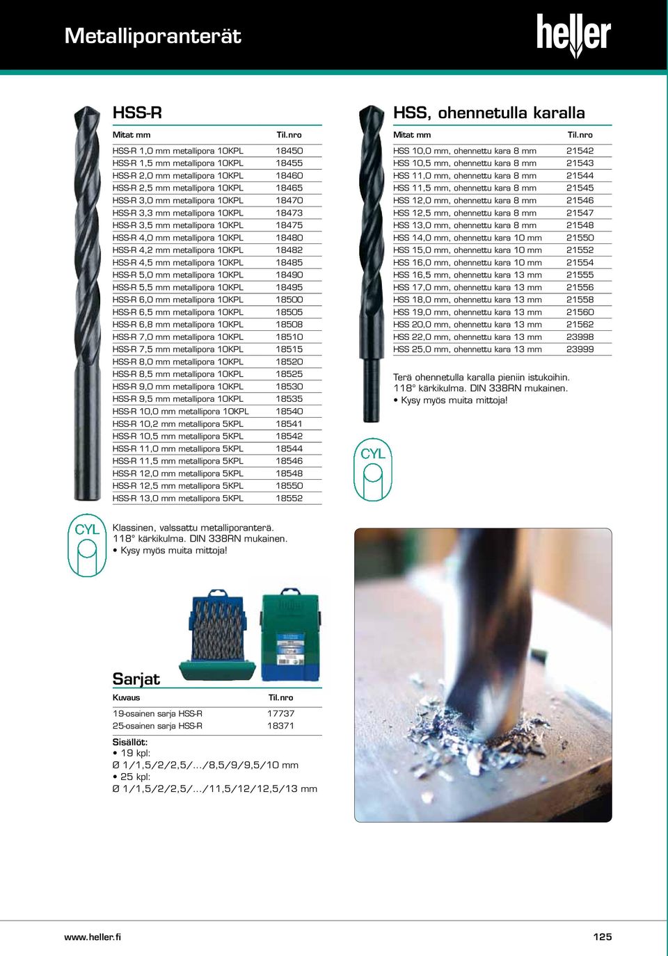 5,0 metallipora 10KPL 18490 HSS-R 5,5 metallipora 10KPL 18495 HSS-R 6,0 metallipora 10KPL 18500 HSS-R 6,5 metallipora 10KPL 18505 HSS-R 6,8 metallipora 10KPL 18508 HSS-R 7,0 metallipora 10KPL 18510