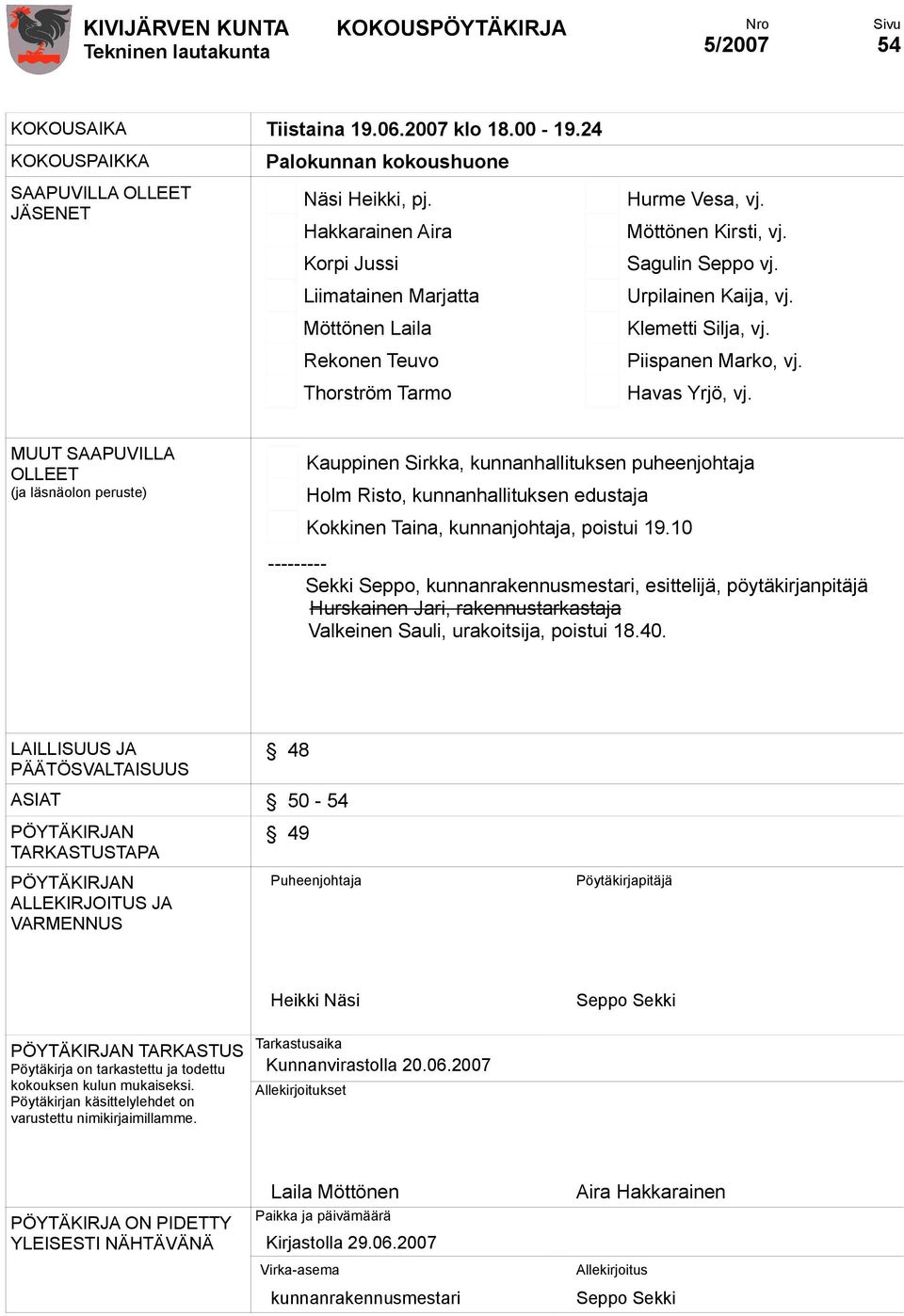 Piispanen Marko, vj. Havas Yrjö, vj.