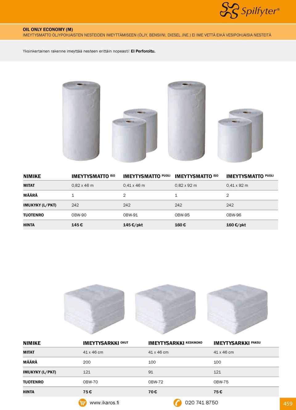 IMEYTYSMATTO ISO IMEYTYSMATTO PUOLI IMEYTYSMATTO ISO IMEYTYSMATTO PUOLI 0,8 x 46 m 0,4 x 46 m 0,8 x 9 m 0,4 x 9 m 4 4 4 4 OBW-90