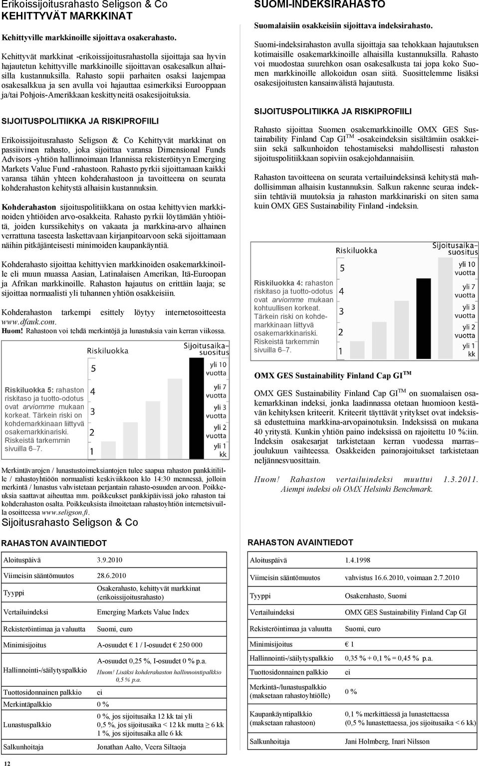 Rahasto sopii parhaiten osaksi laajempaa osakesalkkua ja sen avulla voi hajauttaa esimerkiksi Eurooppaan ja/tai Pohjois-Amerikkaan keskittyneitä osakesijoituksia.