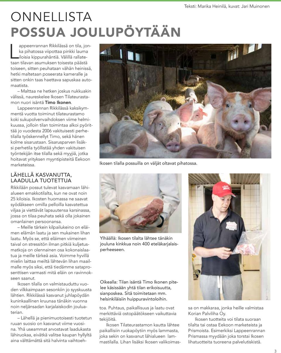Malttaa ne hetken joskus nukkuakin välissä, naureskelee Ikosen Tilateurastamon nuori isäntä Timo Ikonen.