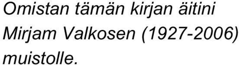 Mirjam Valkosen