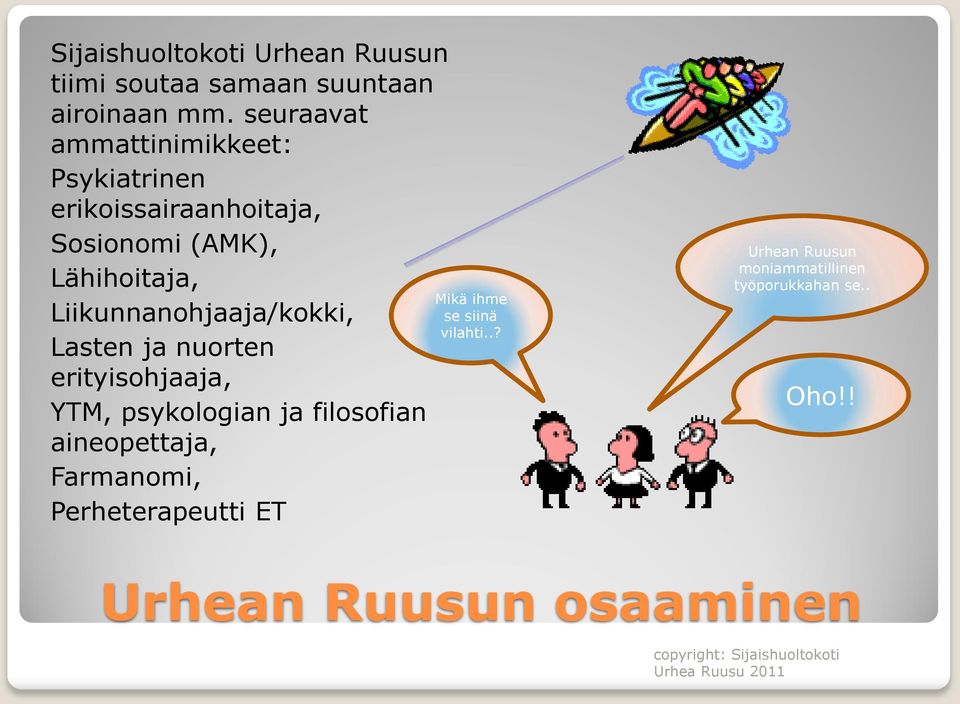 Liikunnanohjaaja/kokki, Lasten ja nuorten erityisohjaaja, YTM, psykologian ja filosofian aineopettaja,