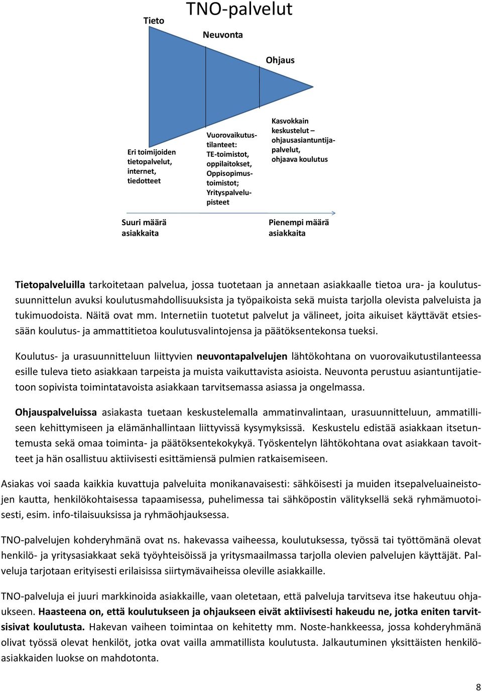 tietoa ura- ja koulutussuunnittelun avuksi koulutusmahdollisuuksista ja työpaikoista sekä muista tarjolla olevista palveluista ja tukimuodoista. Näitä ovat mm.