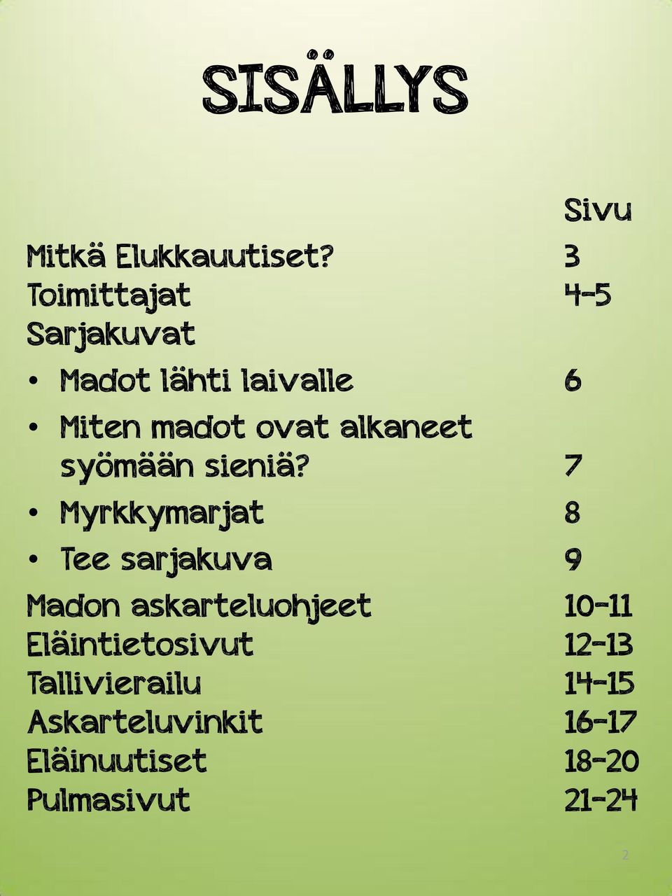 alkaneet syömään sieniä?