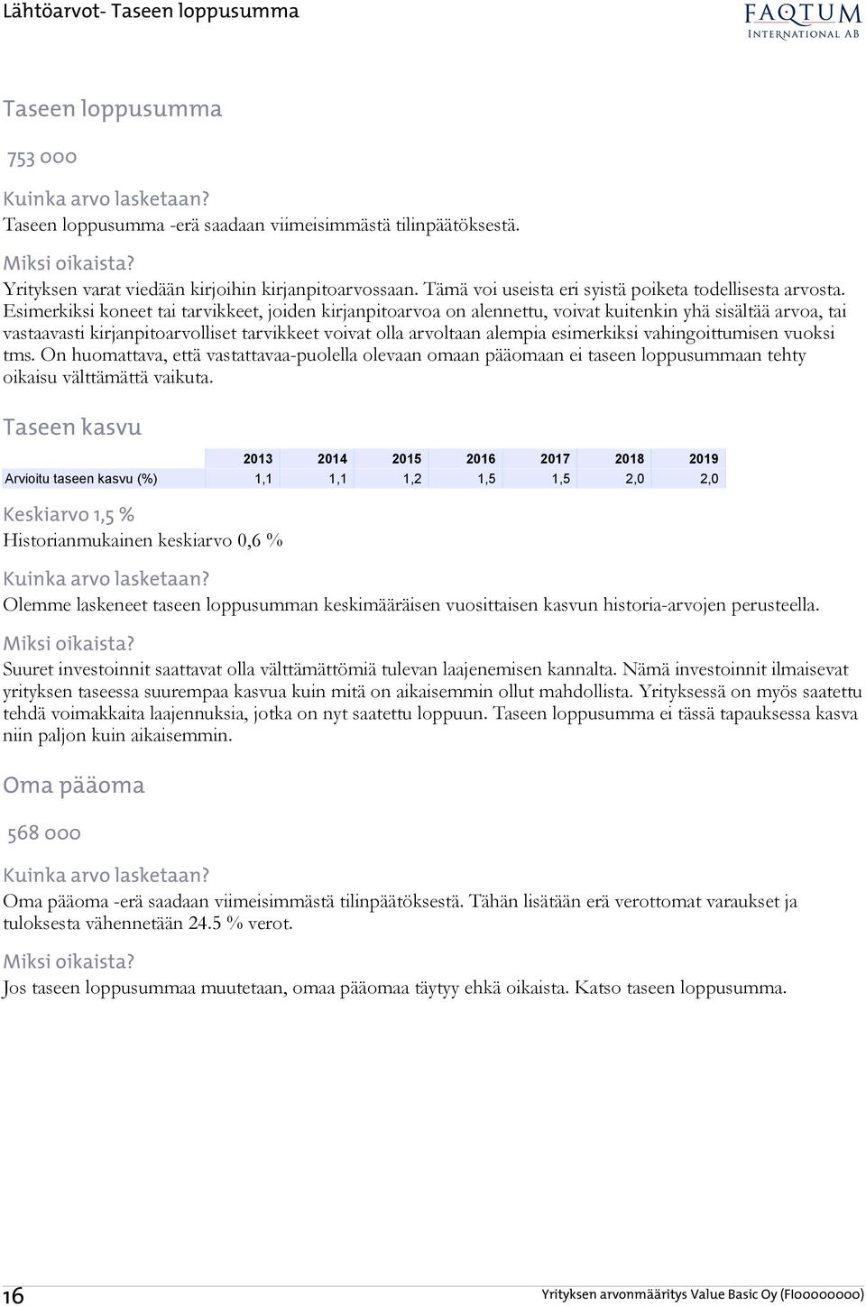 Esimerkiksi koneet tai tarvikkeet, joiden kirjanpitoarvoa on alennettu, voivat kuitenkin yhä sisältää arvoa, tai vastaavasti kirjanpitoarvolliset tarvikkeet voivat olla arvoltaan alempia esimerkiksi