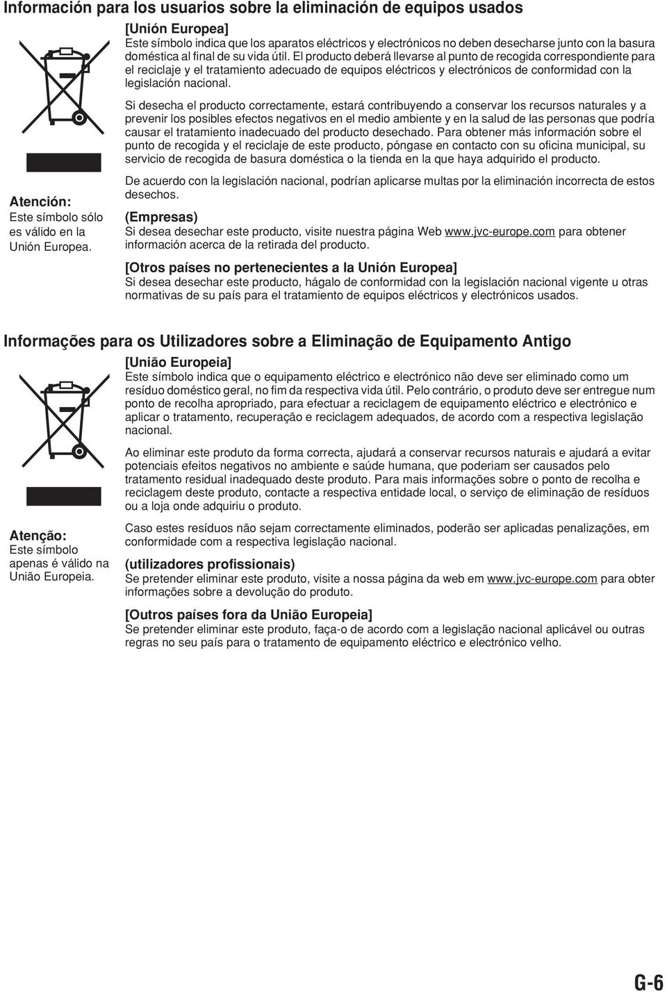 El producto deberá llevarse al punto de recogida correspondiente para el reciclaje y el tratamiento adecuado de equipos eléctricos y electrónicos de conformidad con la legislación nacional.
