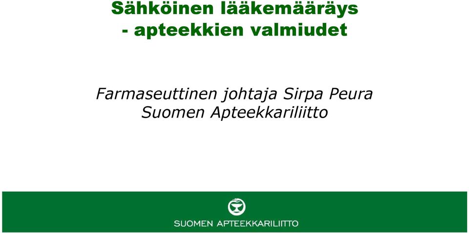 Farmaseuttinen johtaja