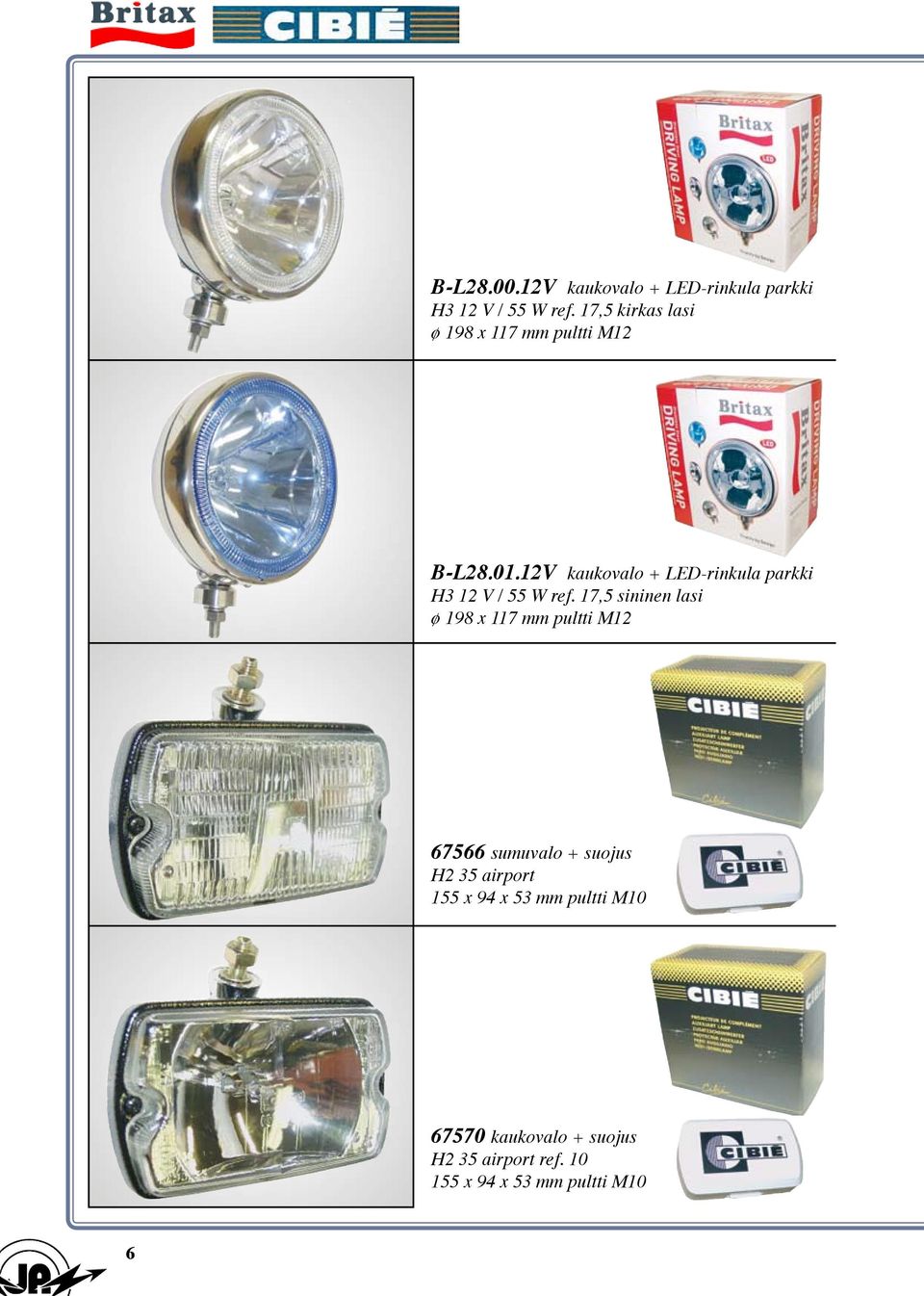 12V kaukovalo + LED-rinkula parkki H3 12 V / 55 W ref.