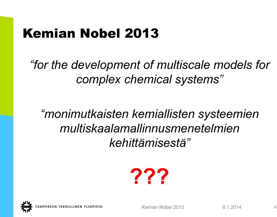 systems monimutkaisten kemiallisten