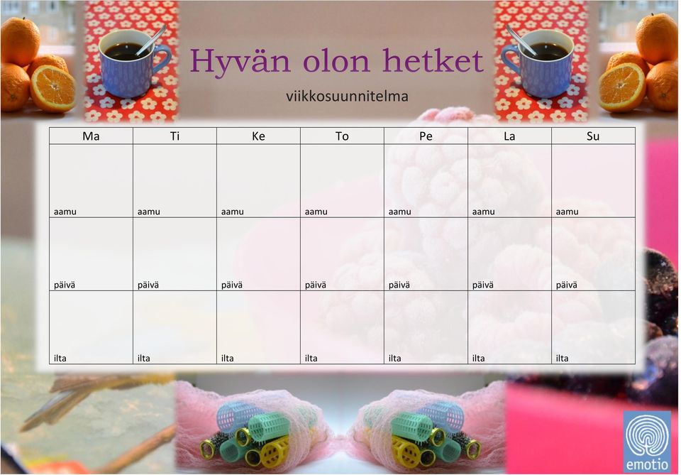 aamu päivä ilta To aamu päivä ilta Pe