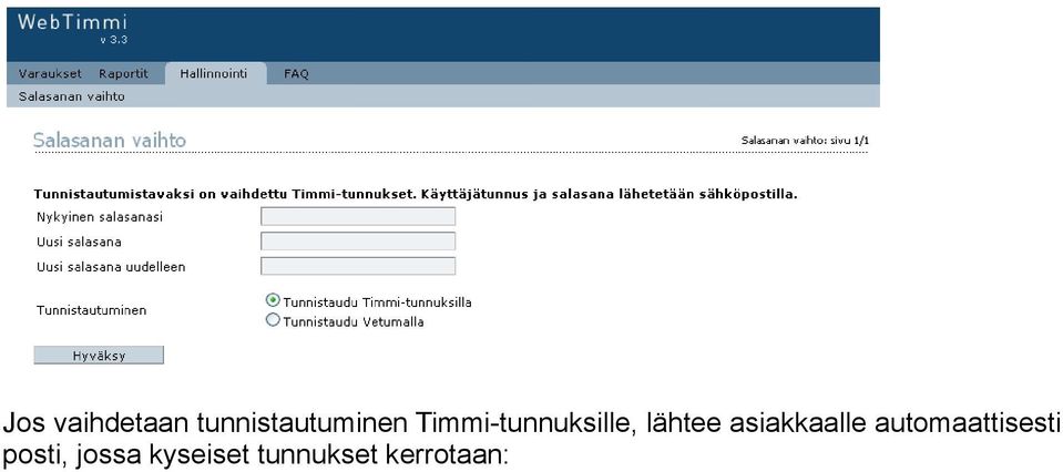 asiakkaalle automaattisesti