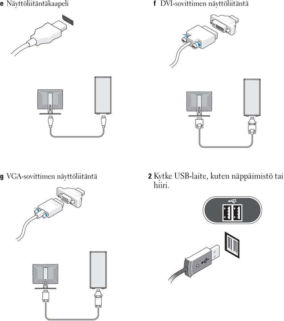 VGA-sovittimen näyttöliitäntä 2