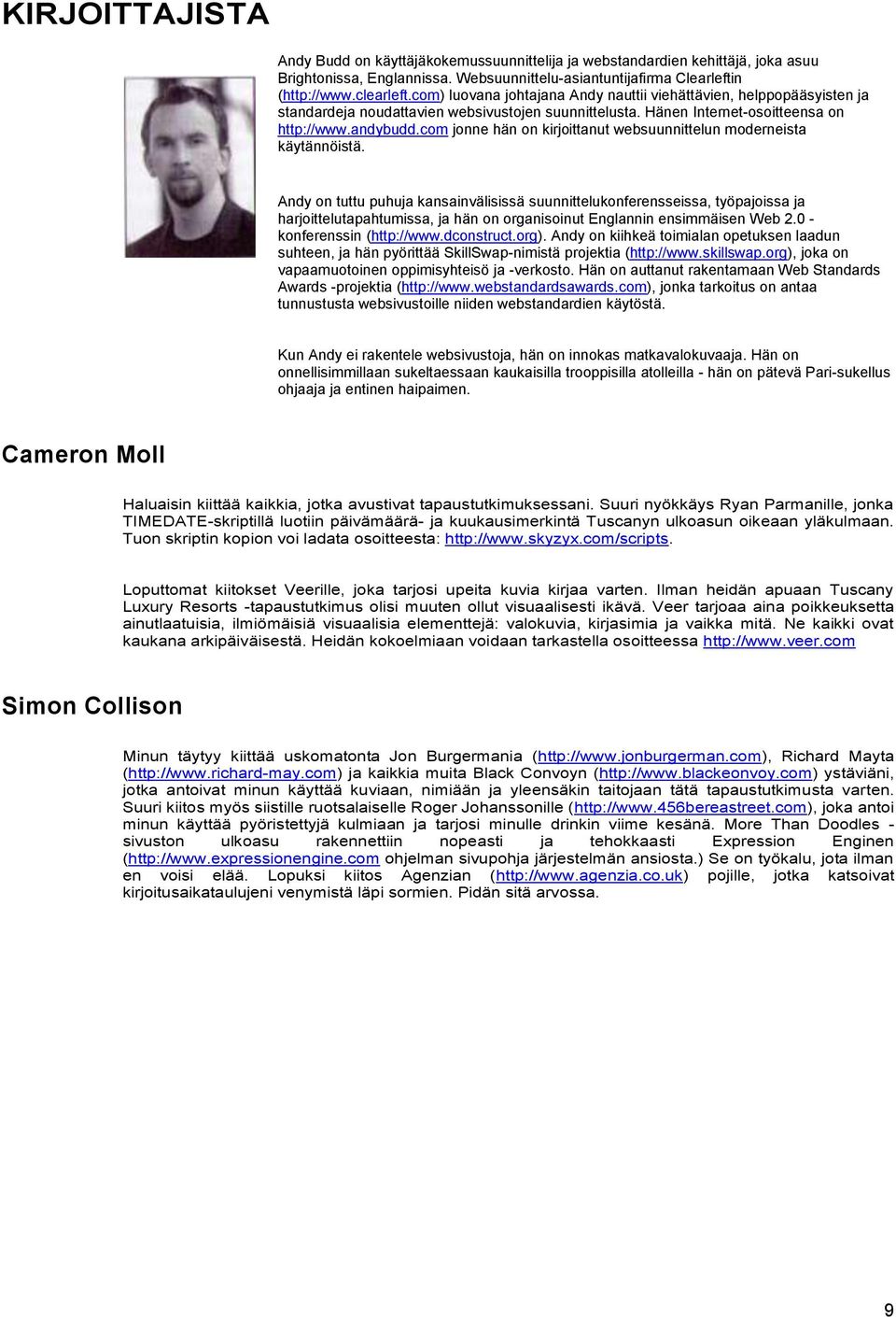 Vapaa CSS malli vuodelta