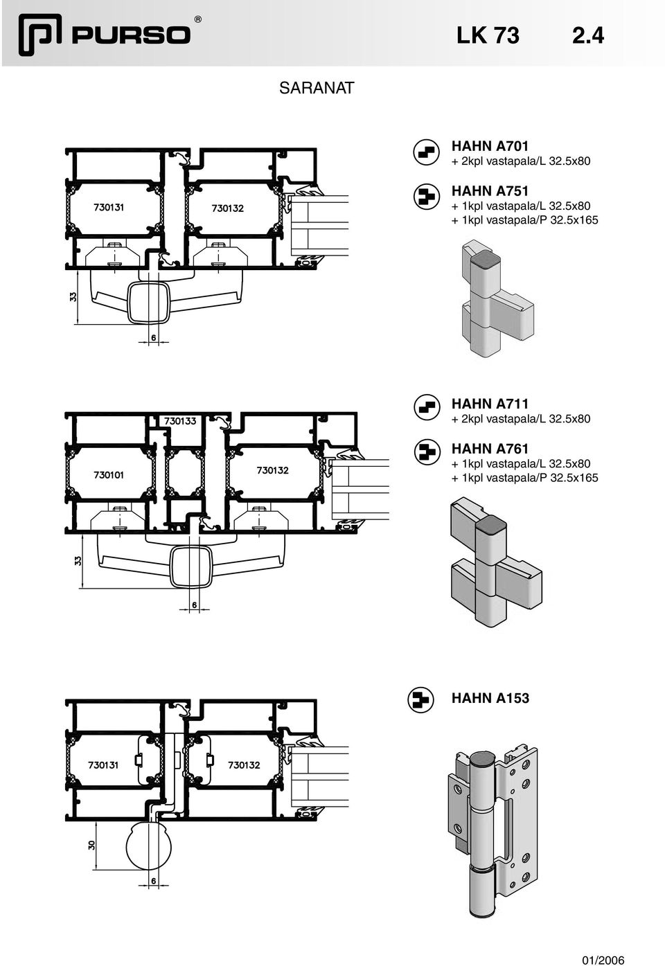 5x80 + 1kpl vastapala/p 32.