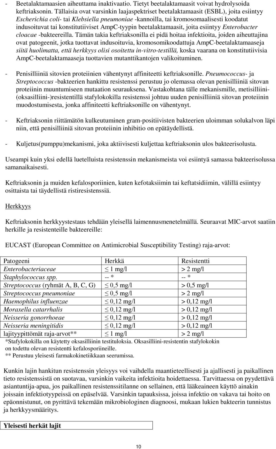 konstitutiiviset AmpC-tyypin beetalaktamaasit, joita esiintyy Enterobacter cloacae -bakteereilla.