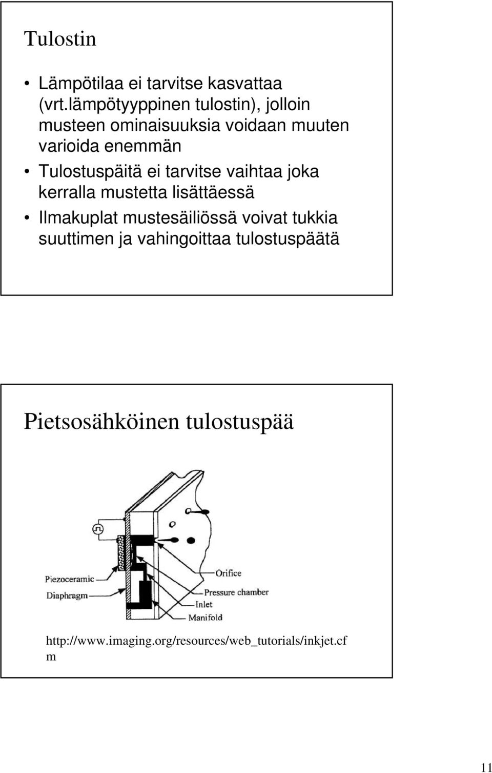 Tulostuspäitä ei tarvitse vaihtaa joka kerralla mustetta lisättäessä Ilmakuplat