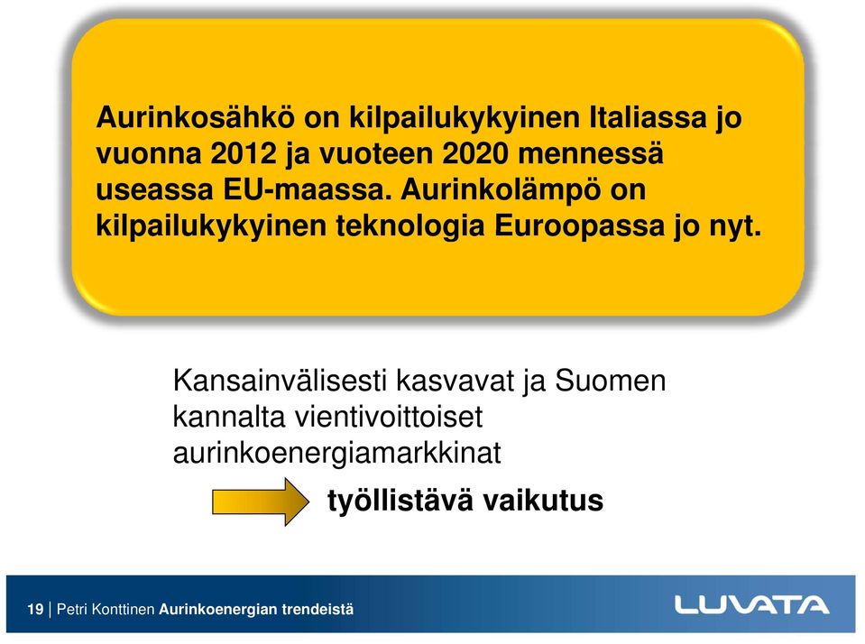 Aurinkolämpö on kilpailukykyinen teknologia Euroopassa jo nyt.